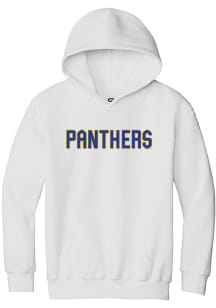 Summit Sportswear Pitt Panthers Youth White Straight Block Long Sleeve Hoodie