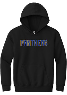 Summit Sportswear Pitt Panthers Youth Black Straight Block Long Sleeve Hoodie