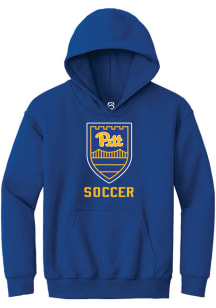 Summit Sportswear Pitt Panthers Youth Blue Soccer Badge Long Sleeve Hoodie