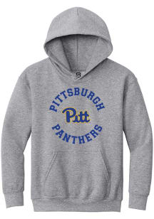 Summit Sportswear Pitt Panthers Youth Grey Circle Arch Long Sleeve Hoodie