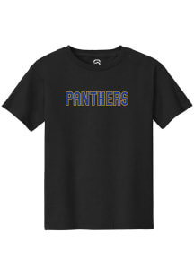 Summit Sportswear Pitt Panthers Youth Black Straight Block Short Sleeve T-Shirt
