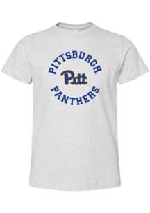 Summit Sportswear Pitt Panthers Youth White Circle Arch Short Sleeve T-Shirt