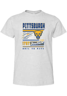 Summit Sportswear Pitt Panthers Youth White Retro Short Sleeve T-Shirt