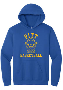 Summit Sportswear Pitt Panthers Mens Blue Basketball Net Long Sleeve Hoodie