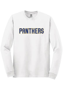Summit Sportswear Pitt Panthers White Straight Block Long Sleeve T Shirt