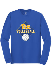 Summit Sportswear Pitt Panthers Blue Volleyball Diamond Long Sleeve T Shirt
