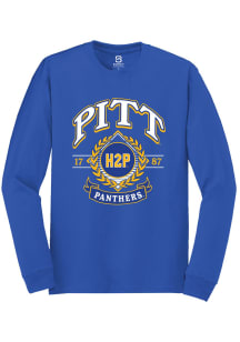 Summit Sportswear Pitt Panthers Blue Alumni Wreath Long Sleeve T Shirt