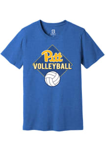 Summit Sportswear Pitt Panthers Blue Volleyball Diamond Short Sleeve T Shirt