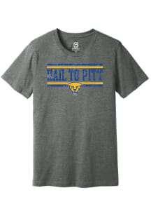 Summit Sportswear Pitt Panthers Grey Chant Bars Short Sleeve T Shirt