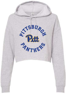Summit Sportswear Pitt Panthers Womens Grey Circle Arch Hooded Sweatshirt