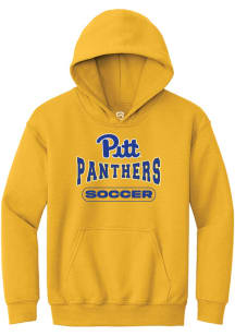 Summit Sportswear Pitt Panthers Youth Gold Soccer Long Sleeve Hoodie