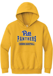 Summit Sportswear Pitt Panthers Youth Gold Womens Basketball Long Sleeve Hoodie