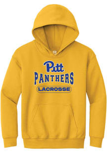 Summit Sportswear Pitt Panthers Youth Gold Lacrosse Long Sleeve Hoodie