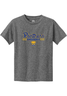 Summit Sportswear Pitt Panthers Youth Grey Baseball Short Sleeve T-Shirt