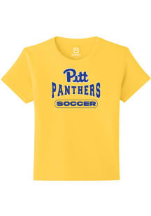 Summit Sportswear Pitt Panthers Youth Yellow Soccer Short Sleeve T-Shirt