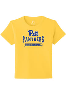 Summit Sportswear Pitt Panthers Youth Yellow Womens Basketball Short Sleeve T-Shirt
