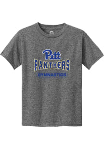 Summit Sportswear Pitt Panthers Youth Grey Gymnastics Wordmark Short Sleeve T-Shirt