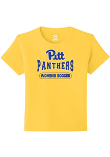 Summit Sportswear Pitt Panthers Youth Yellow Womens Soccer Short Sleeve T-Shirt