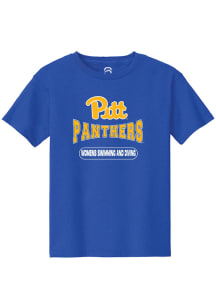 Summit Sportswear Pitt Panthers Youth Blue Womens Swimming and Diving Short Sleeve T-Shirt