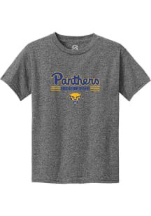 Summit Sportswear Pitt Panthers Youth Grey Womens Swimming and Diving Short Sleeve T-Shirt
