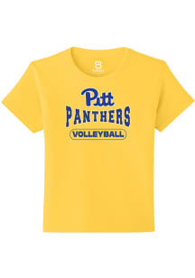 Summit Sportswear Pitt Panthers Youth Yellow Volleyball Short Sleeve T-Shirt