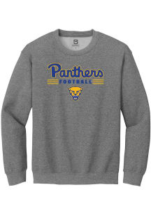 Summit Sportswear Pitt Panthers Mens Grey Football Long Sleeve Crew Sweatshirt