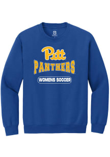 Summit Sportswear Pitt Panthers Mens Blue Womens Soccer Long Sleeve Crew Sweatshirt