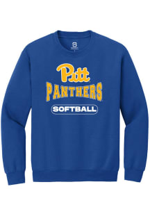 Summit Sportswear Pitt Panthers Mens Blue Softball Long Sleeve Crew Sweatshirt