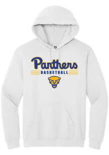 Summit Sportswear Pitt Panthers Mens White Basketball Long Sleeve Hoodie