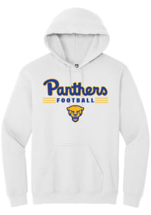 Summit Sportswear Pitt Panthers Mens White Football Long Sleeve Hoodie