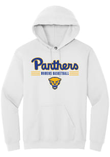 Summit Sportswear Pitt Panthers Mens White Womens Basketball Long Sleeve Hoodie