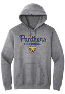 Summit Sportswear Pitt Panthers Mens Grey Womens Basketball Long Sleeve Hoodie