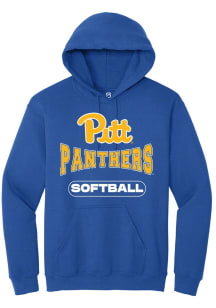 Summit Sportswear Pitt Panthers Mens Blue Softball Long Sleeve Hoodie
