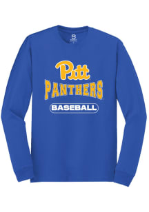 Summit Sportswear Pitt Panthers Blue Baseball Long Sleeve T Shirt