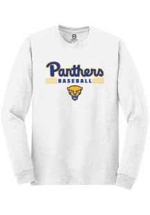 Summit Sportswear Pitt Panthers White Baseball Long Sleeve T Shirt