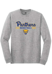 Summit Sportswear Pitt Panthers Grey Basketball Long Sleeve T Shirt