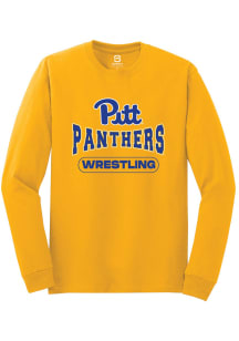 Summit Sportswear Pitt Panthers Gold Wrestling Long Sleeve T Shirt