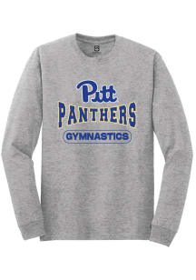 Summit Sportswear Pitt Panthers Grey Gymnastics Wordmark Long Sleeve T Shirt