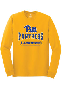 Summit Sportswear Pitt Panthers Gold Lacrosse Long Sleeve T Shirt