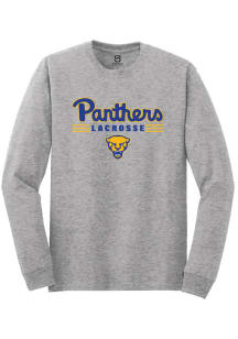 Summit Sportswear Pitt Panthers Grey Lacrosse Long Sleeve T Shirt