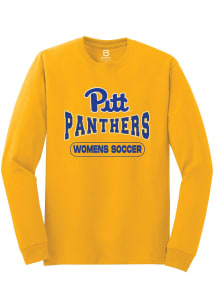 Summit Sportswear Pitt Panthers Gold Womens Soccer Long Sleeve T Shirt