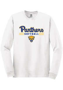 Summit Sportswear Pitt Panthers White Softball Long Sleeve T Shirt