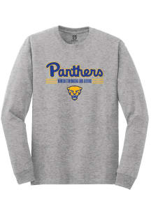 Summit Sportswear Pitt Panthers Grey Womens Swimming and Diving Long Sleeve T Shirt