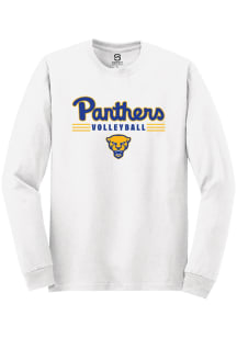 Summit Sportswear Pitt Panthers White Volleyball Long Sleeve T Shirt
