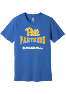Summit Sportswear Pitt Panthers Blue Baseball Short Sleeve T Shirt