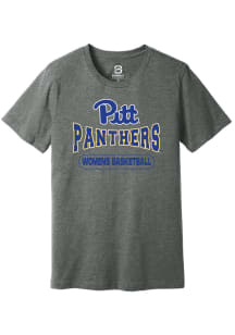 Summit Sportswear Pitt Panthers Grey Womens Basketball Wordmark Short Sleeve T Shirt