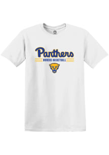 Summit Sportswear Pitt Panthers White Womens Basketball Short Sleeve T Shirt