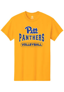 Summit Sportswear Pitt Panthers Gold Volleyball Short Sleeve T Shirt