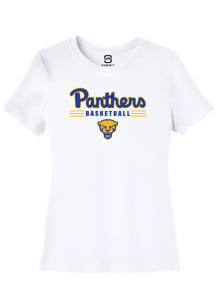 Summit Sportswear Pitt Panthers Womens White Basketball Short Sleeve T-Shirt