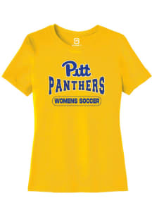 Summit Sportswear Pitt Panthers Womens Gold Womens Soccer Short Sleeve T-Shirt
